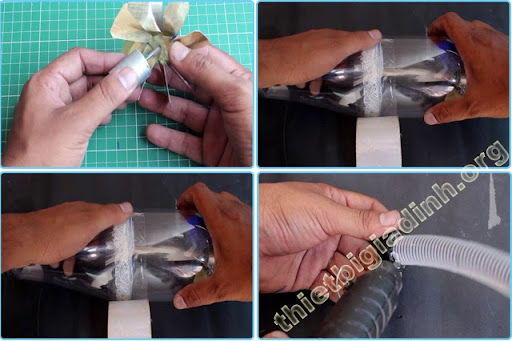 cách làm máy hút bụi bằng chai nhựa