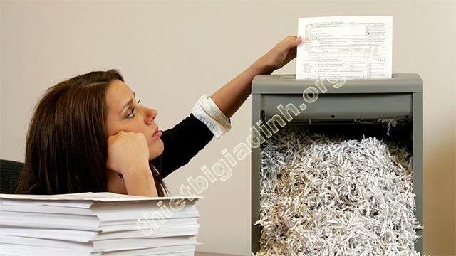 Cách sử dụng máy huỷ tài liệu