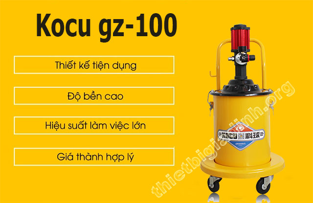 Ưu điểm của máy bơm mỡ khí nén Kocu GZ-100
